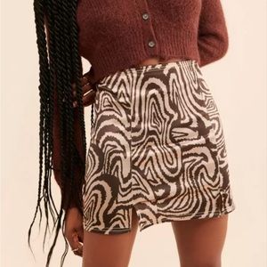 UO Satin Mini Skirt (Size XS)